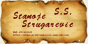 Stanoje Strugarević vizit kartica